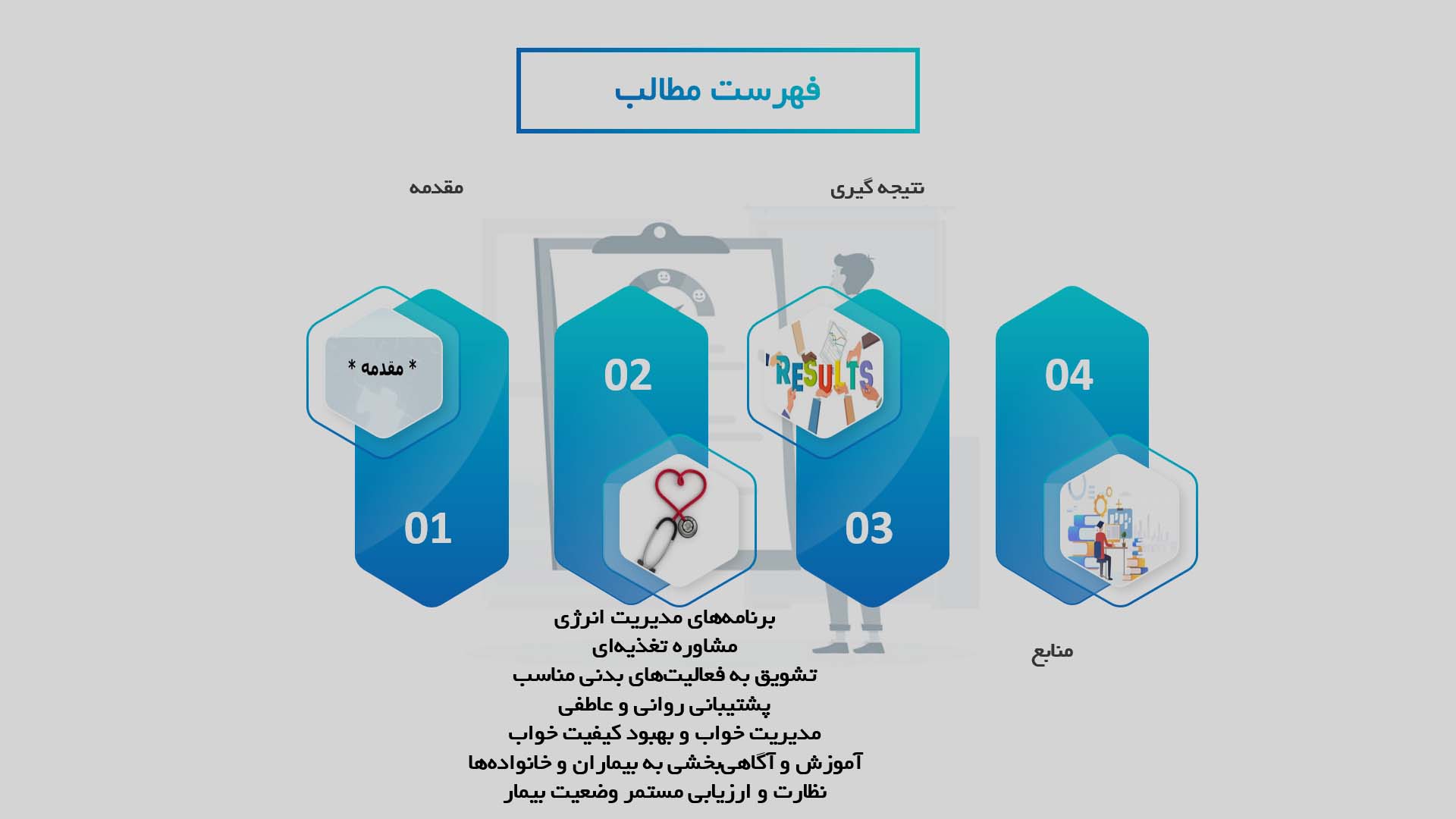 پاورپوینت تأثیرات پرستاری بر کاهش خستگی ناشی از شیمی‌درمانی